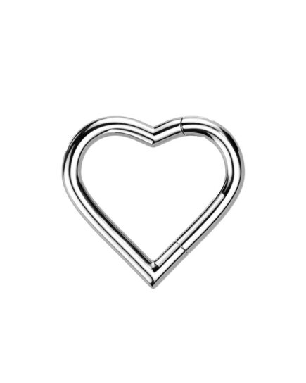 G23 8mm Silver Hinged Heart RHT35
