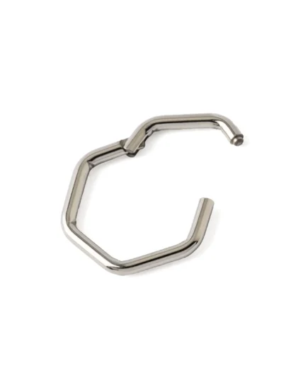 Silver 8mm Hexagon Hinged Ring