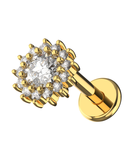 Gold Zirconia Flower Labret ETP062