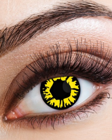 Explosions Yellow One Day Contact Lenses